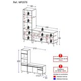 Cozinha Compacta Veneza Gb Mp2078 Com Armário E Balcão Preta