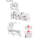 Cozinha Compacta Veneza Gw Mp2075 Armário E Balcão Branca