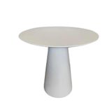 Mesa De Apoio Cone Laqueada - Tampo 60cm Altura 70cm Branco