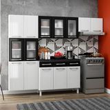 Cozinha Compacta Aço Topázio 3pçs Branco Preto