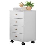 Mesa De Cabeceira 4 Gavetas Presence D02 Branco