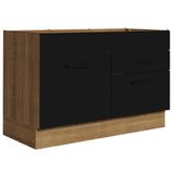 Balcão Gabinete De Pia 120 X 60 Cm 1 Porta 2 Gavetas Rustic