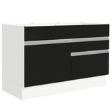 Balcão Gabinete De Pia 120 X 60 Cm 1 Porta 2 Gavetas Branco