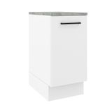 Balcão Madesa Agata 40 Cm 1 Porta - Branco Rustic/branco