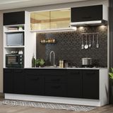 Cozinha Completa 270003 Com Armário E Balcão Branco/preto