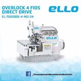 Máquina de Costura Overlock Ponto Cadeia 4 Fios c/ Motor Direct Drive, 220V - Ello