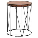 Mesa De Canto Decorativa Rionegro Base Preta Gran Belo