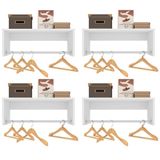 Kit 4 Nichos Cabideiros Suspensos Berlim Branco