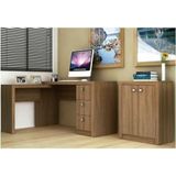 Ambiente Para Home Office 02 Peças Amêndoa - Tecno Mobili