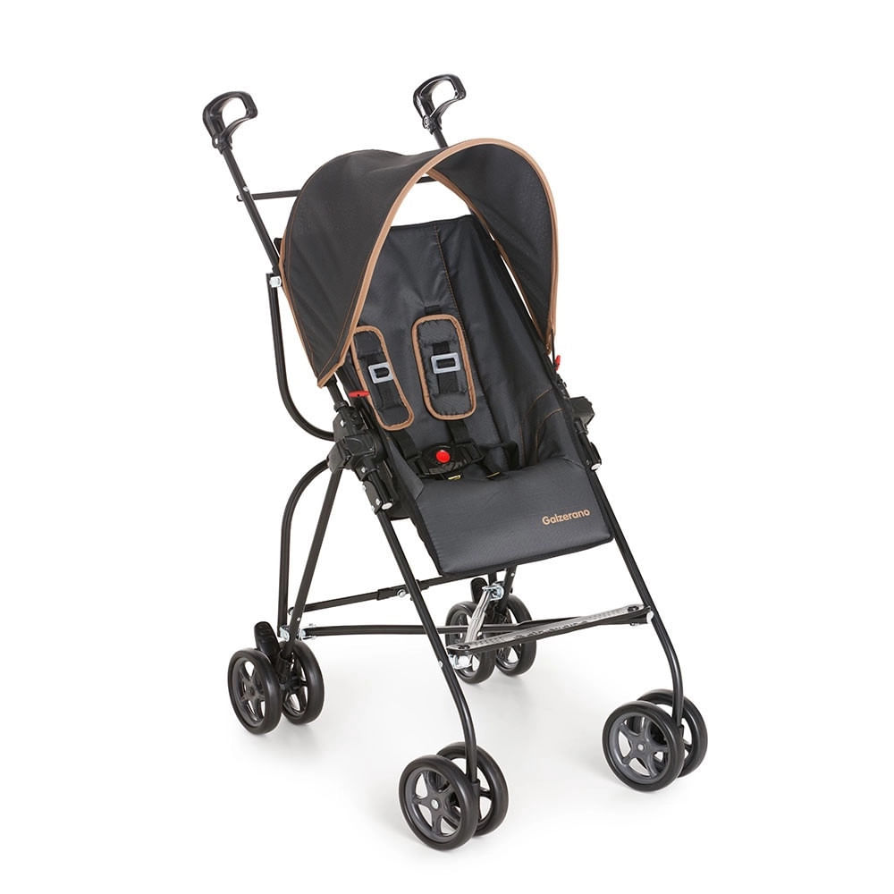 Carrinho De Bebê Capri Travel System Galzerano Onix Com Bebê Conforto Caramelo