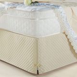 Saia Box Solteiro Olimpo Microfibra Matelassê - Bege