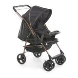Carrinho De Bebê Galzerano Milano Reversível Ii 0 Meses Até 15 Kg Preto Com Cobre