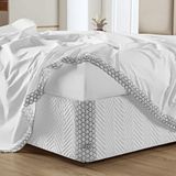 Saia Box Casal Atena Microfibra Em Matelassê - Branco