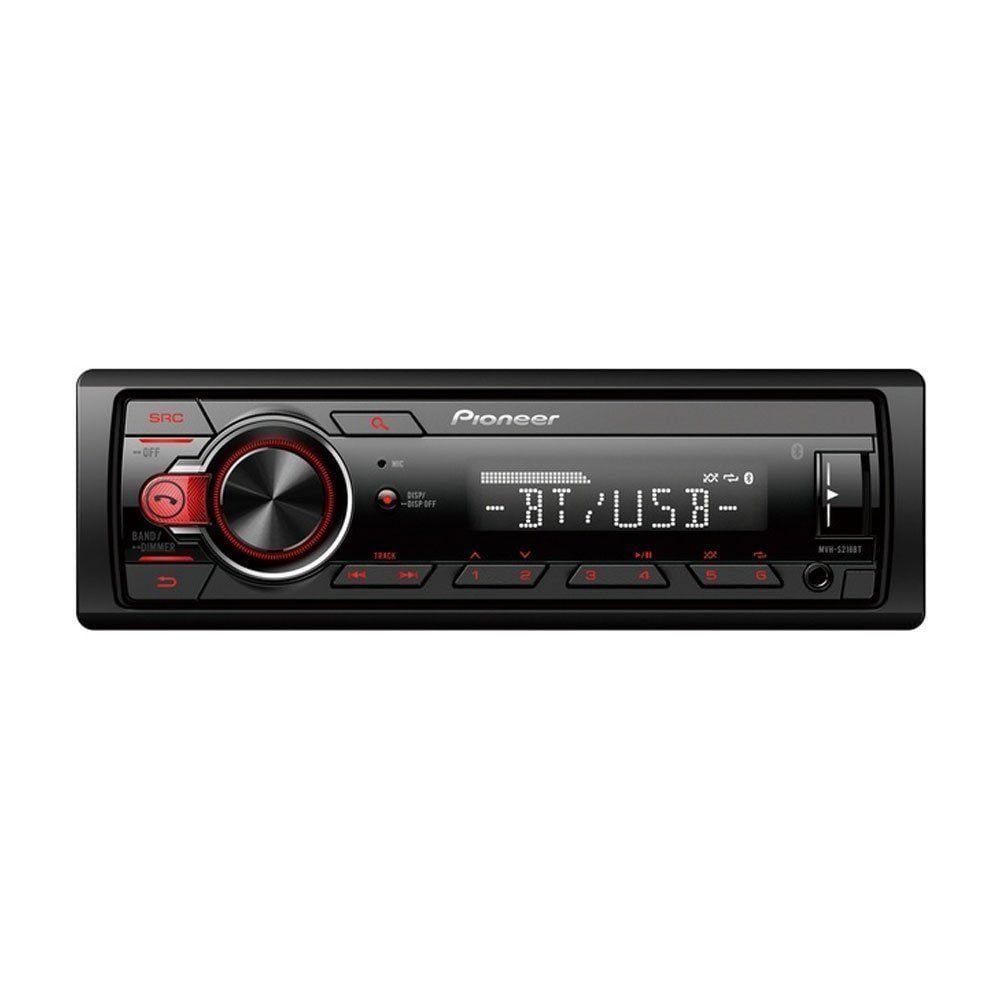 Som Automotivo Pioneer Bluet Mp3 Usb Fm Mvh-s218bt Preto