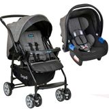 Travel System Burigotto Carrinho De Bebê Com Bebê Conforto Rio K + Touring Preto Mescla