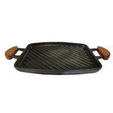 Chapa Bifeteira Grill Antiaderente Alça 31x24cm E Espátula