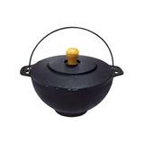 Panela Polenteira De Ferro Fundido Com Tampa Ferro 26cm 5l