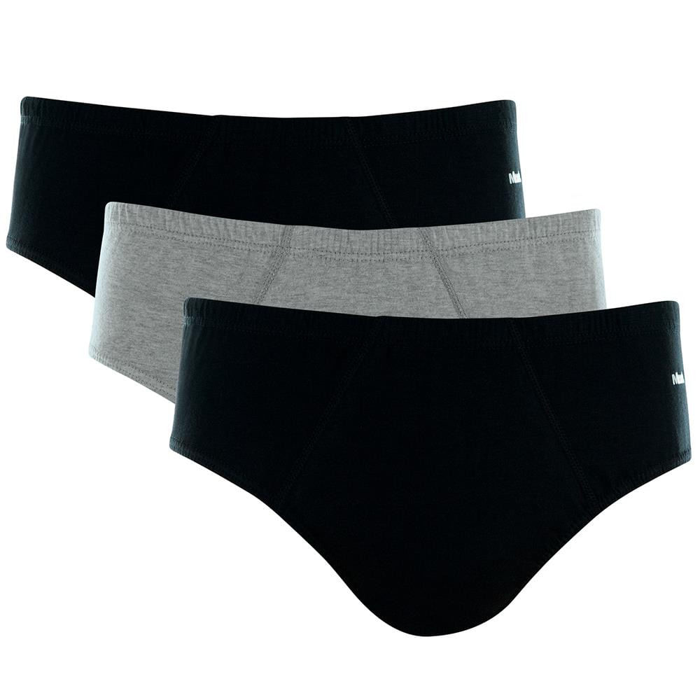 Kit Cueca Mash Slip De Algodão 3 Peças