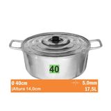 Cacarola Aluminio Batido Nr 40 Aluminio Jalice 1-01-40