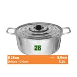 Cacarola Aluminio Batido Nr 28 Aluminio Jalice 1-01-28