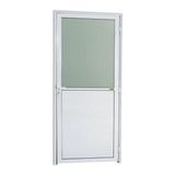 Porta de Alumínio Lambri e Vidro 210x80cm com Vidro Boreal Super Brimak Branco