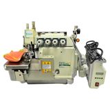 Máquina de Costura Overlock Industrial, Transp. Duplo, 2 Agulhas, 4 Fios, 900-4AT - Bracob