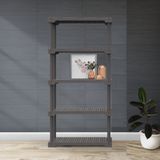Estante 5 Prateleiras Cube Grifit Cinza Mushroom