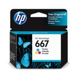 Cartucho de Tinta HP 667 Colorido Original (3YM78AL) Para HP Deskjet 2376 2774 2776 6476 5076 5276