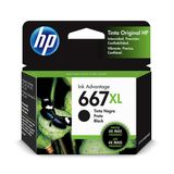 Cartucho de Tinta HP 667XL Preto Original (3YM81AB) Para HP Deskjet