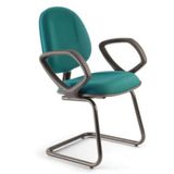 Cadeira Executiva Base Fixa em S Linha Office Plus Verde