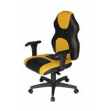 Cadeira Gamer Base Giratória Com Braço Gamer Racing Amarelo