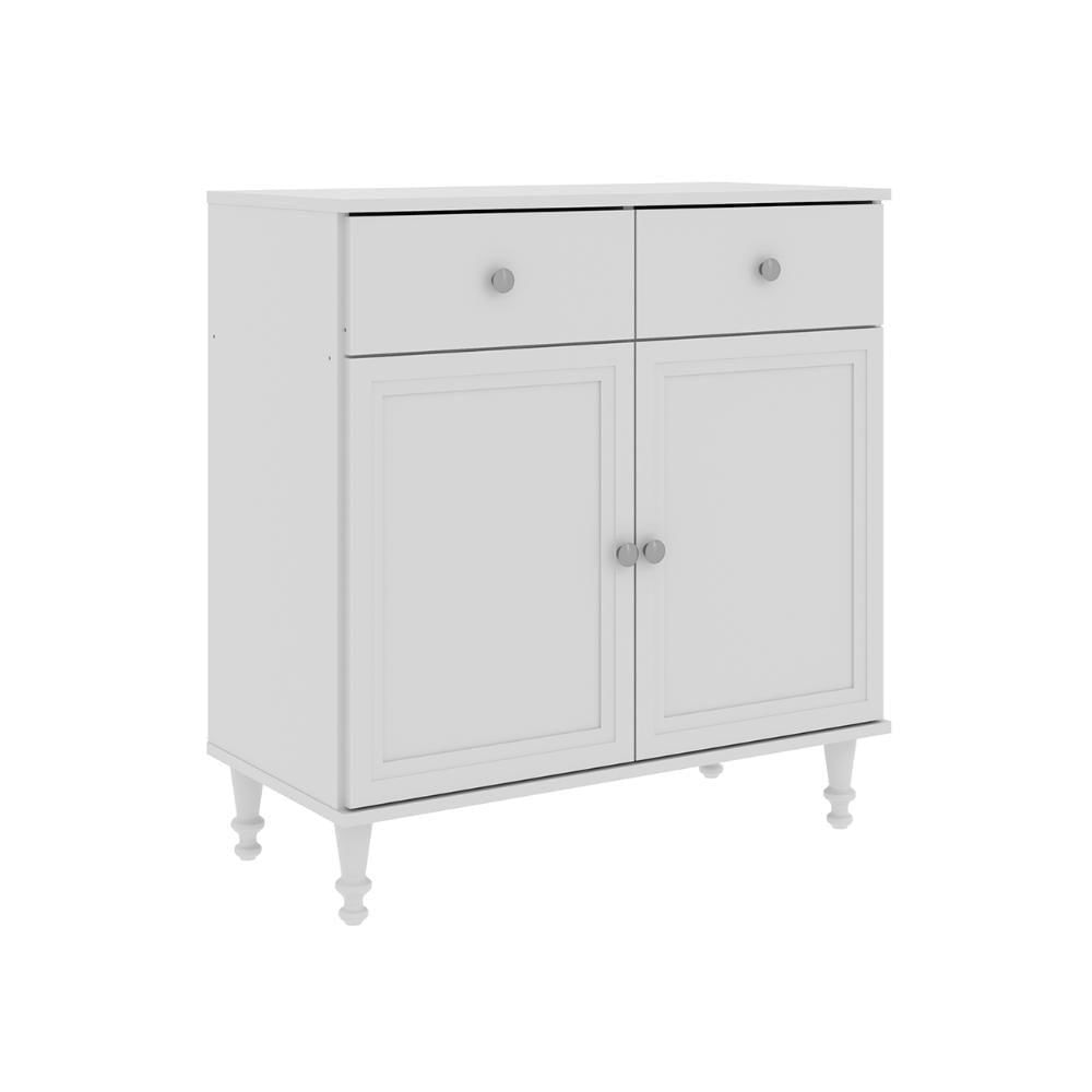 Aparador Buffet Ditália 2 Gavetas 2 Portas Branco Branco