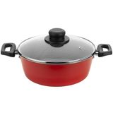 Caçarola Multiflon Essencial Antiaderente E Tampa De Vidro 22cm
