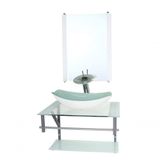 Gabinete Banheiro 60cm Cuba Oval Chanfrada Branco