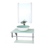 Gabinete Banheiro 60cm Cuba Redonda Branco Full