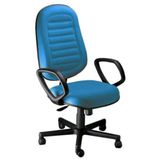 Cadeira Presidente Gomada Com Braços Linha Blenda Azul