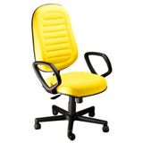 Cadeira Presidente Gomada Com Braços Linha Blenda Amarelo