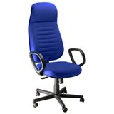 Cadeira Presidente Com Espaldar Alto Linha Blenda Azul