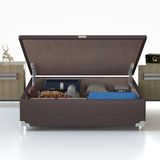 Base Box Para Colchão De Casal Probel Classic Com Baú 40x138x188cm