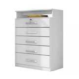 Comoda 05 Gavetas Triunfo Branco Demobile Branco