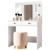 Penteadeira Camarim com Espelho 9924 Branco Moval