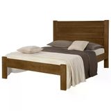 Cama Casal Madeira Maciça Lara Castanho At Moveis Castanho