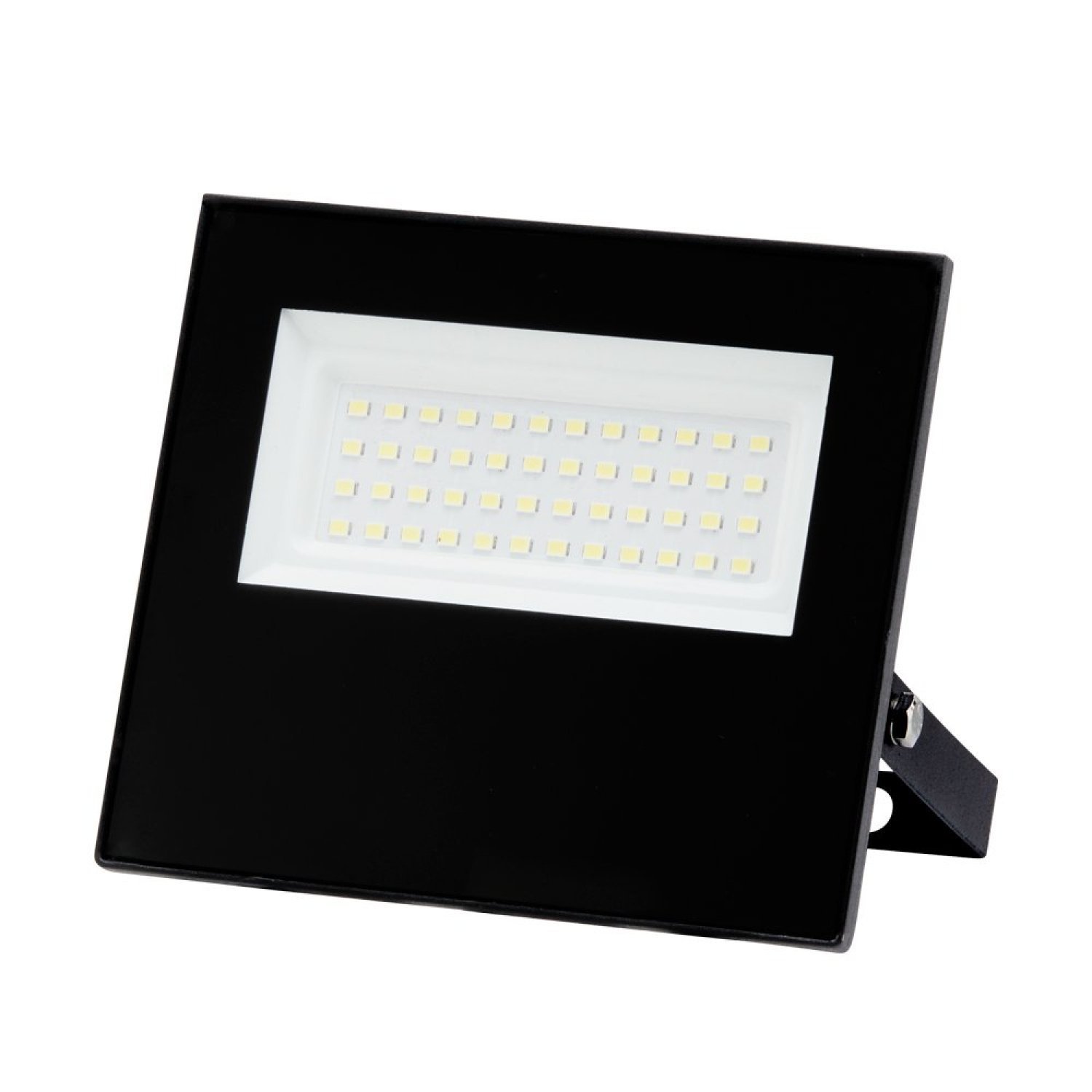 Refletor Led 50w Tr Slim 3000k Luz Amarela Bivolt Preto Ip65 Taschibra 3000k Luz Amarela