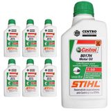 Kit 7 Unidades De Óleo 2 Tempos Castrol Stihl 500ml Lubrificante Protetor De Desgaste Do Motor