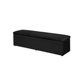 Puff Baú Casal Organizador Helena 138 Cm Preto