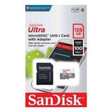 Cartão de Memória MicroSDXC 128GB Sandisk 100MB/s 667x Ultra Class 10