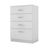 Comoda 04 Gavetas Astral Branco Demobile Branco