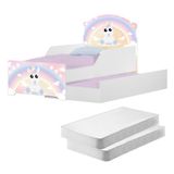 Mini Cama Infantil Com Auxiliar Criança Com Colchões