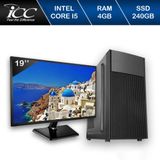 Computador Desktop ICC IV2547SM19 Intel Core I5 3.20 ghz 4gb HD 240GB SSD HDMI FULL HD Monitor LED 19,5