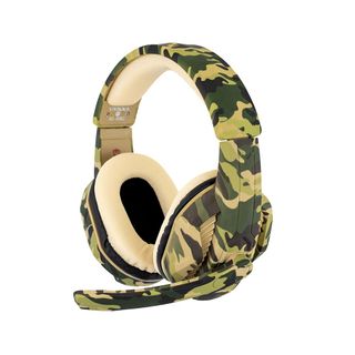 FONE HEADSET GAMER CAMUFLADO C/ MICROFONE E LED BRANCO USB - WARRIOR STRATON  PH305